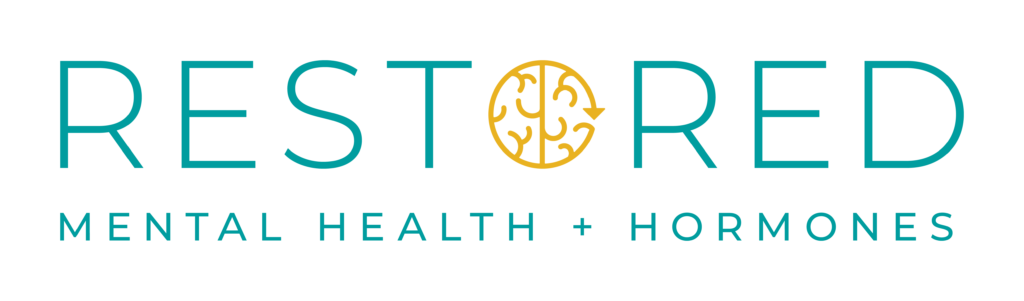 Restored Mental Health Hormones branding logo design