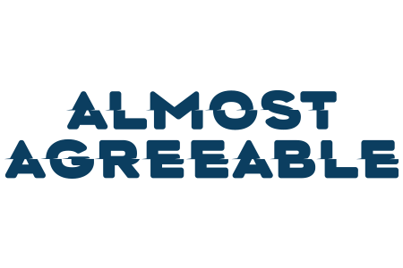Almost Agreeable podcast branding logo design