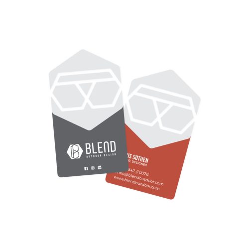 Blend Outdoor Design custom business card branding design
